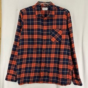 Embraced by Dedicated Button Down Flannel Men’s Medium Orange